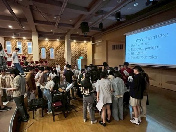 分組實作過程(尋找器具、探索聲響、學習麥克風與濾波器的操作)